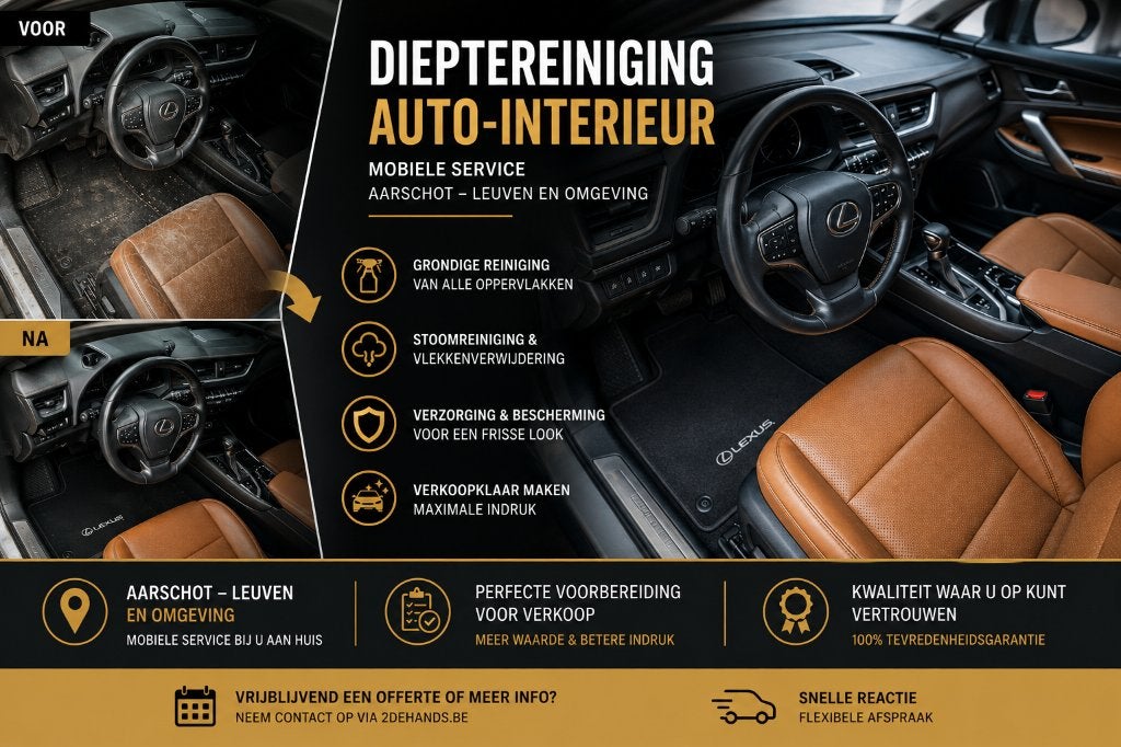 Mobiele Interieur Dieptereiniging & Auto Verkoopklaar Maken, Ophalen of Verzenden