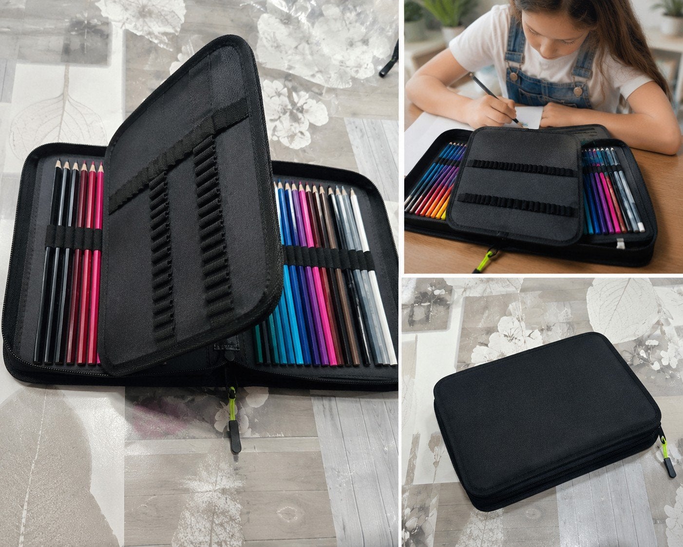 Trousse de rangement grande capacité avec compartiment rabat