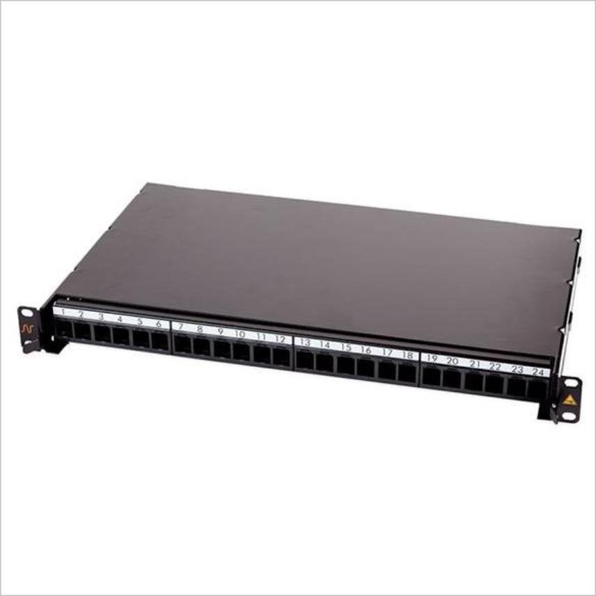 LANmark-OF Patch Panel Snap-In Sliding Black - N439.4SNB, Computers en Software, Ophalen of Verzenden, Nieuw