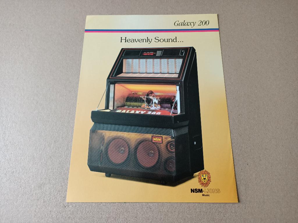 Flyer: NSM Galaxy 200/ Vinyl (1991) jukebox, Verzamelen, Verzenden