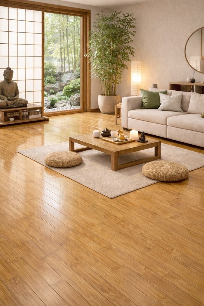 Parquet Bambou massif verni 10 paquets (1 paquet = 1,11m2), Bricolage & Construction, Neuf, Parquet, Enlèvement, Bois