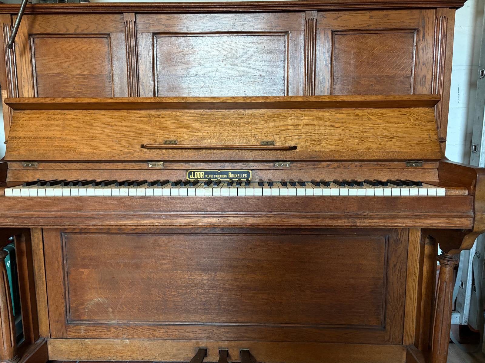 Buffetpiano J Oor, Brussel, Musique & Instruments, Pianos, Enlèvement, Utilisé, Brun, Piano