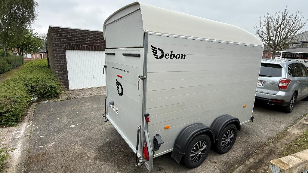 te huur; Debon C500 geremde gesloten trailer  rijbewijs BE, Auto diversen, Ophalen, Gebruikt