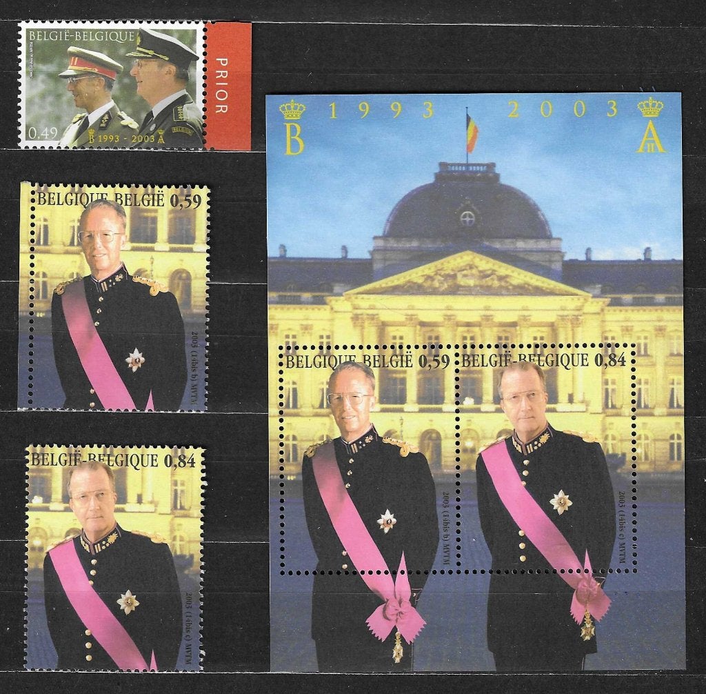 Belgique OPC 3201-03 + BL105 H.M. Boudewijn et Albert II **, Neuf, Enlèvement ou Envoi, Non oblitéré, Maison royale