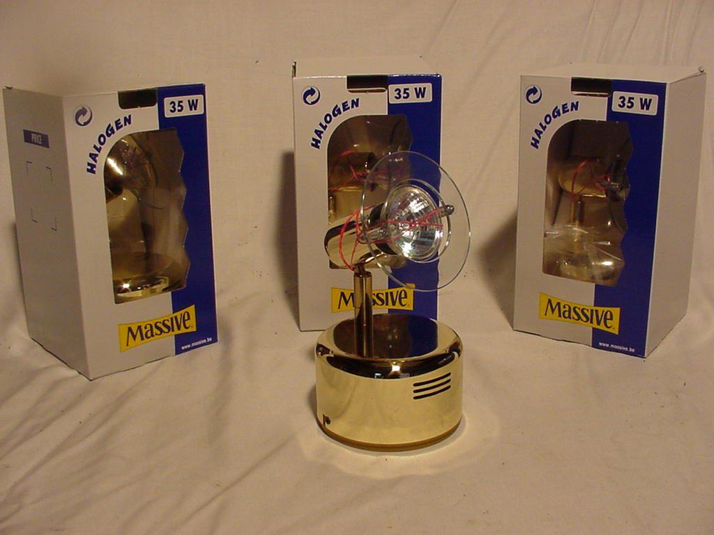 Set van 3 Halogeenspots massive, Maison & Meubles, Lampes | Spots, Neuf, Halogène, Spot encastrable ou Spot mural, Enlèvement