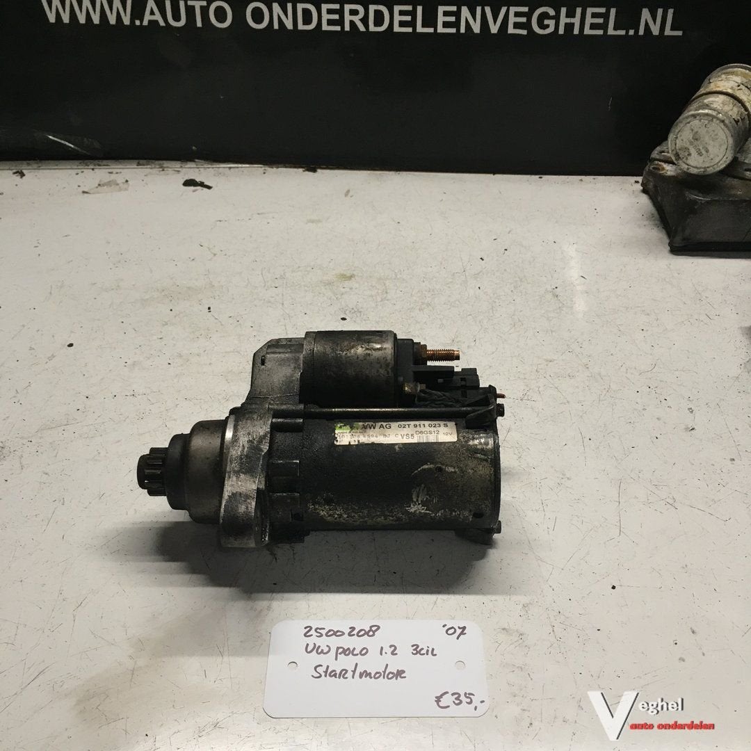 Vw Polo 1.2 B 3 cilinder 3 drs 2007 2500208  Startmotor  02T, -, Utilisé, -, -