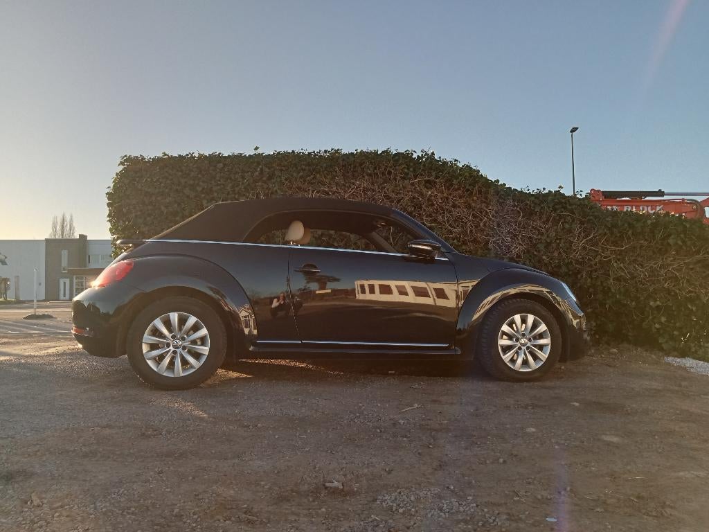 Volkswagen Beetle 1.2 Cabrio, 4 zetels, Cabriolet, Zwart, Leder