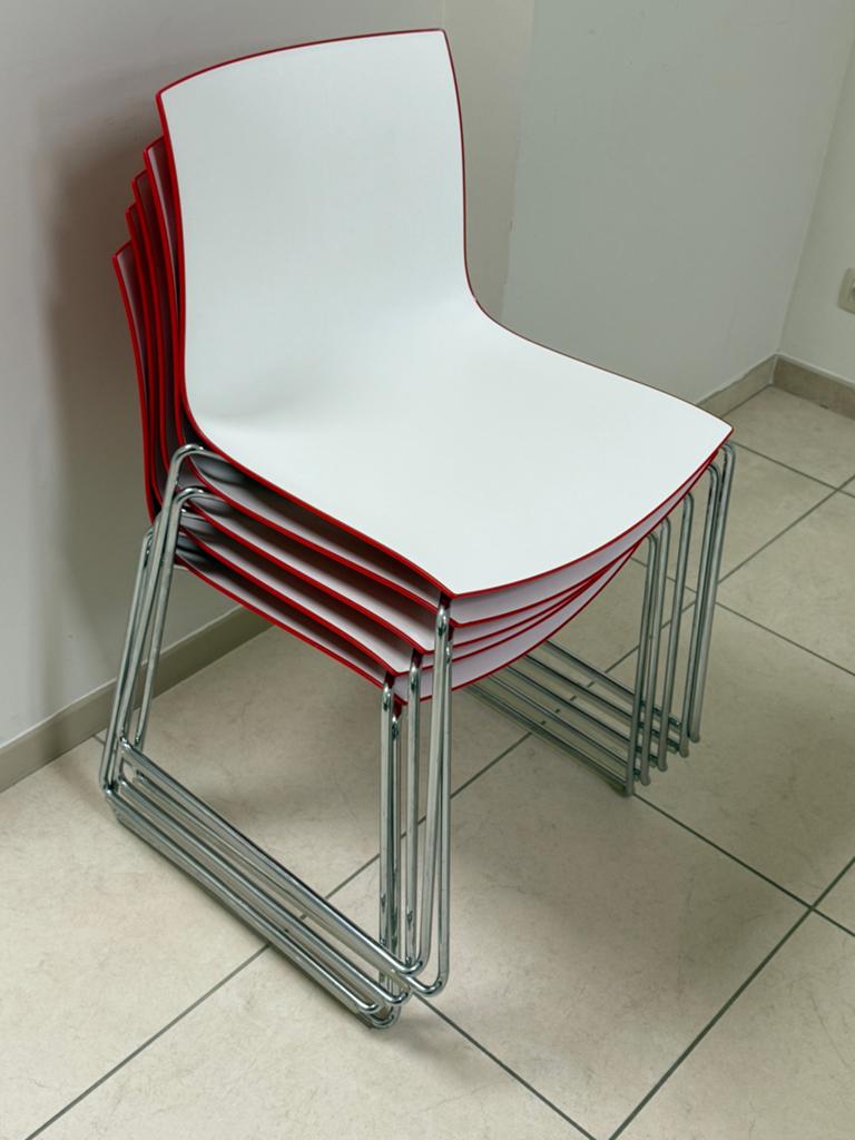 ✅ Set van 5 ARPER Catifa 46 designstoelen ✅ NIEUWSTAAT ✅, Huis en Inrichting, Ophalen, Zo goed als nieuw, Metaal, Vijf, Zes of meer stoelen
