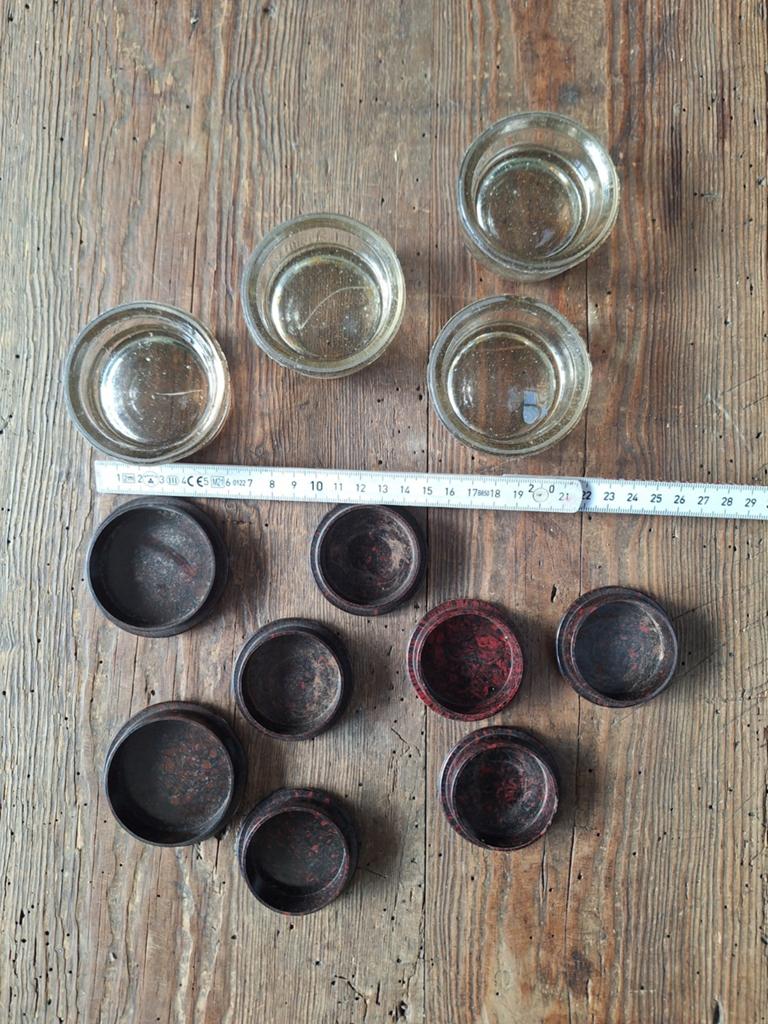 Pieds, pieds et dessous de verre anciens vintage, Enlèvement ou Envoi