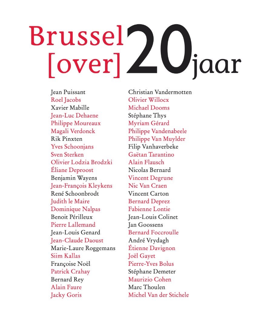Brussel meer dan 20 jaar (504p) Historisch documentenboek NL, 20e eeuw of later, Ophalen of Verzenden, Zo goed als nieuw, Brussels Hoofdstedelijk Gewest