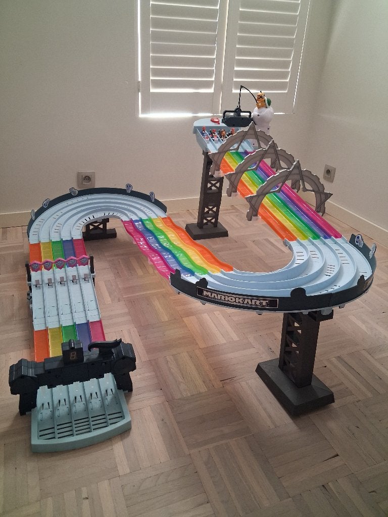 Hot Wheels Mario Kart Regenboog racebaan, Ophalen, Zo goed als nieuw, Racebaan, Hot Wheels