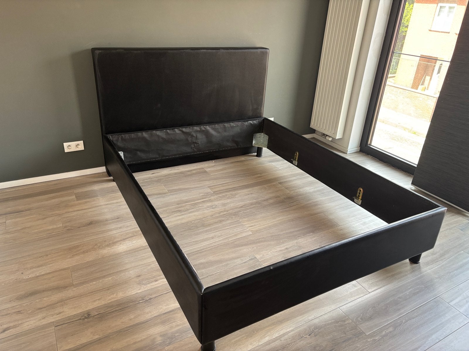 Bedkader met hoofdbord, Huis en Inrichting, Ophalen, Zo goed als nieuw