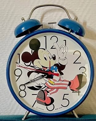 Disney Mickey Mouse Vintage Special Alarm Klok wekker xxl, Ophalen of Verzenden, Mickey Mouse, Zo goed als nieuw, Overige typen