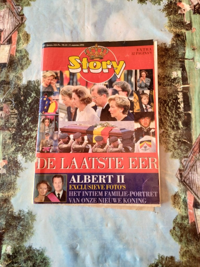Story magazine (Funérailles du roi Baudouin), Collections, Enlèvement ou Envoi, Utilisé, Magazine ou livre
