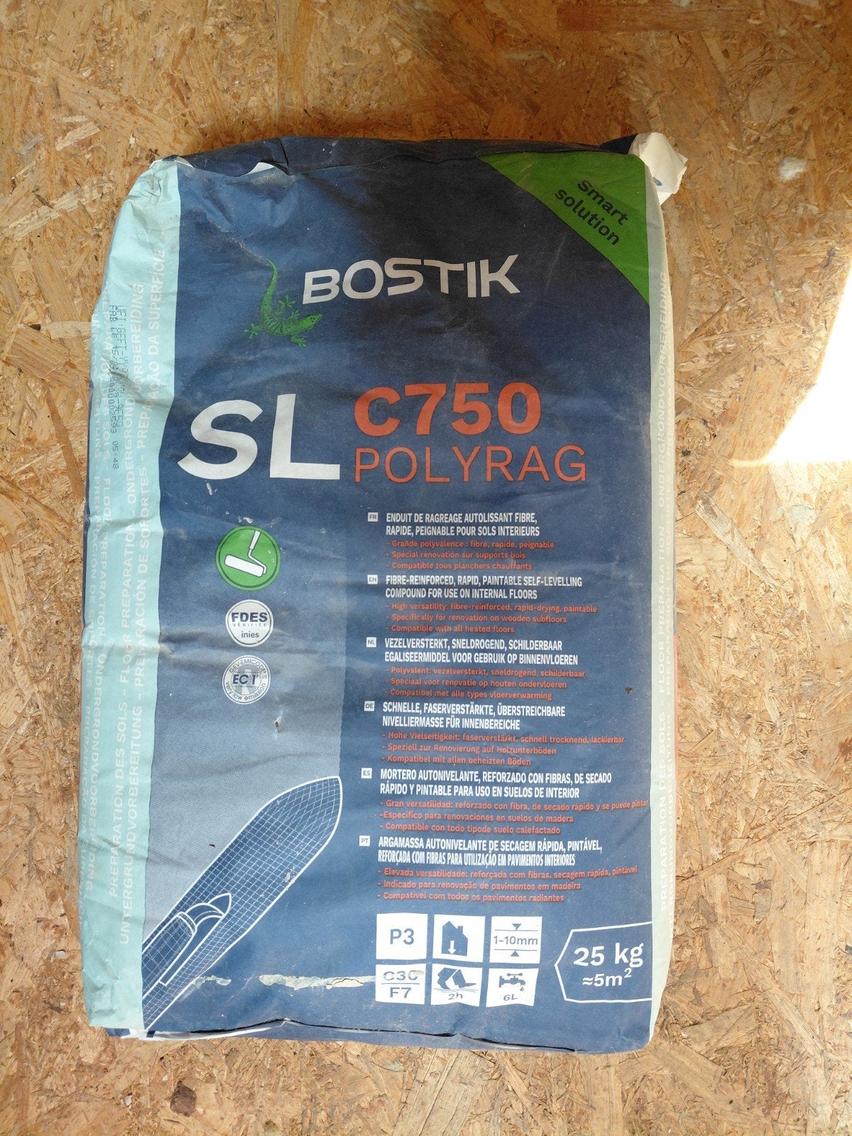 Egaline Bostik SL C750 Polyrag, Bricolage & Construction, Dalles & Carrelages, Enlèvement, Neuf
