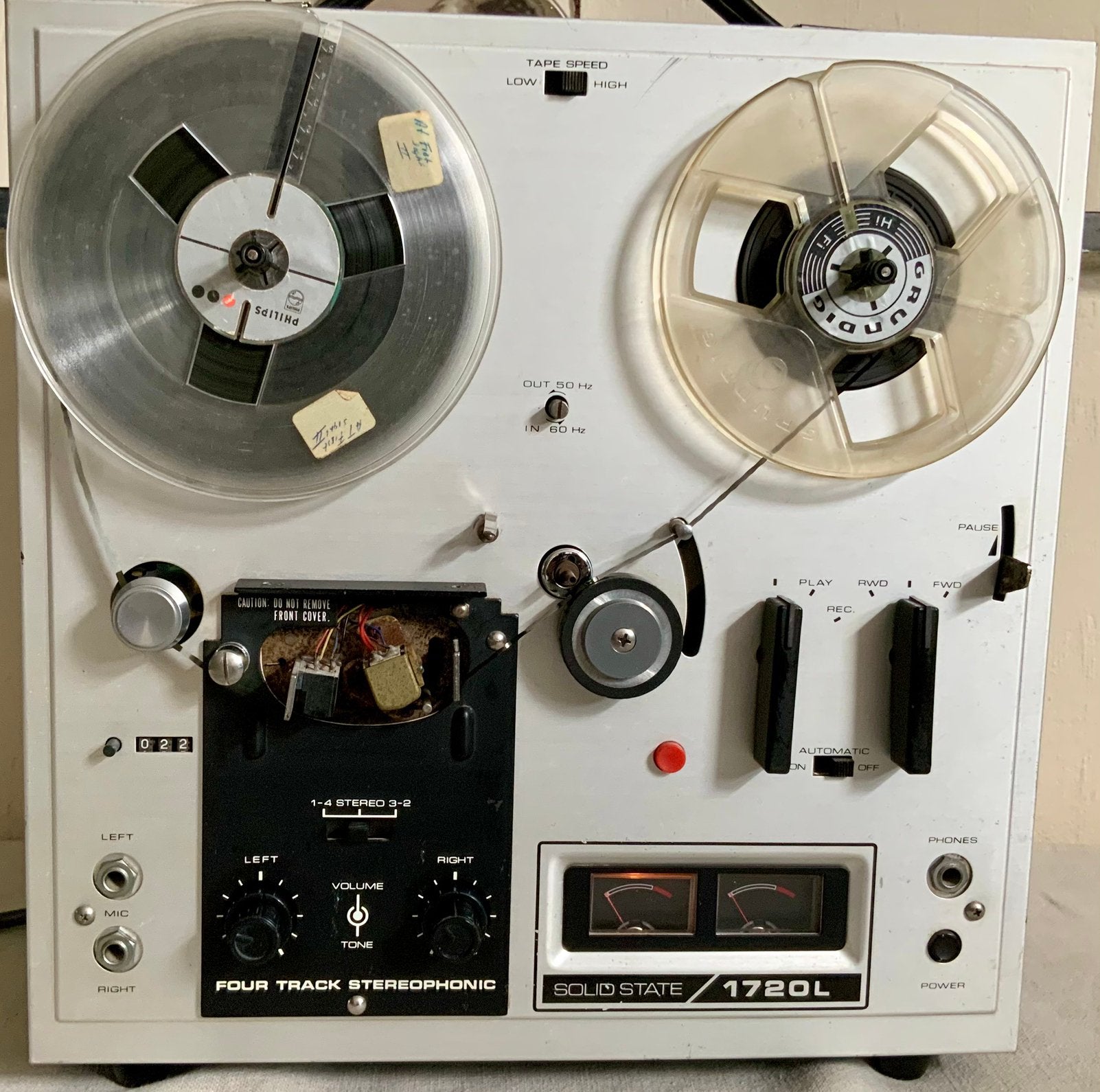 AKAI Solid State 1720 L bandrecorder — Functioneel, Audio, Tv en Foto, Ophalen of Verzenden, Bandrecorder, Met banden