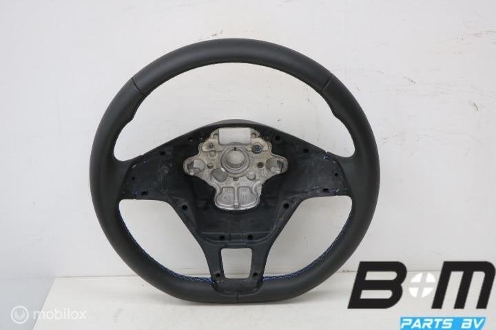 Leder stuur met blauw stiksel VW Golf 7 5G0419091, Gebruikt