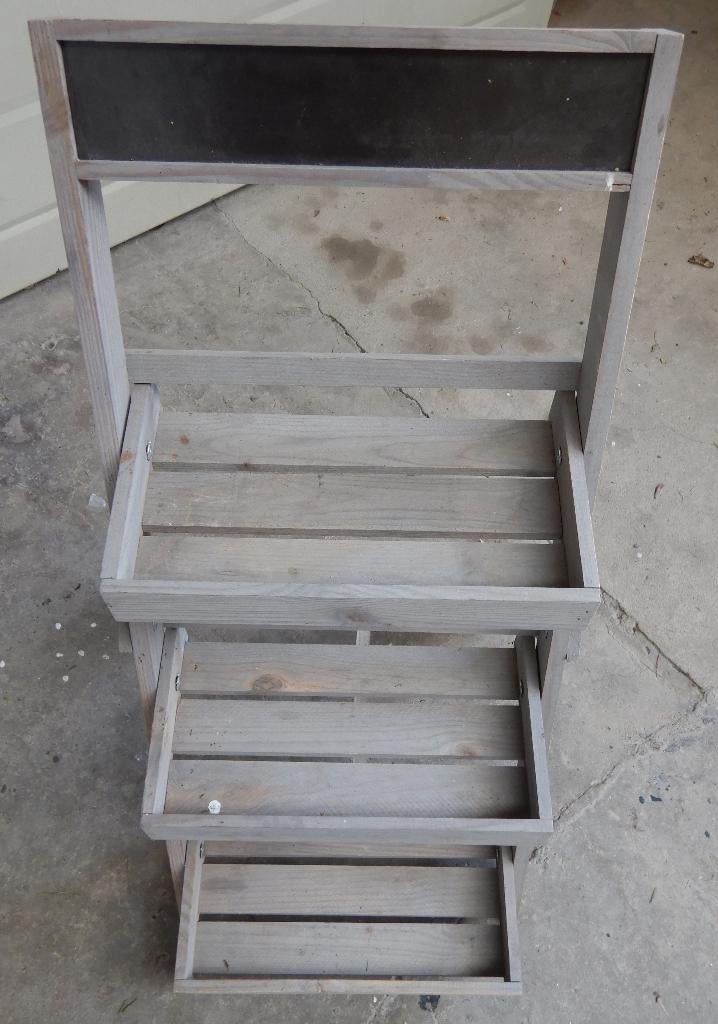 Escabeau Porte-plantes en bois (75 cm de haut)., Enlèvement ou Envoi, Utilisé