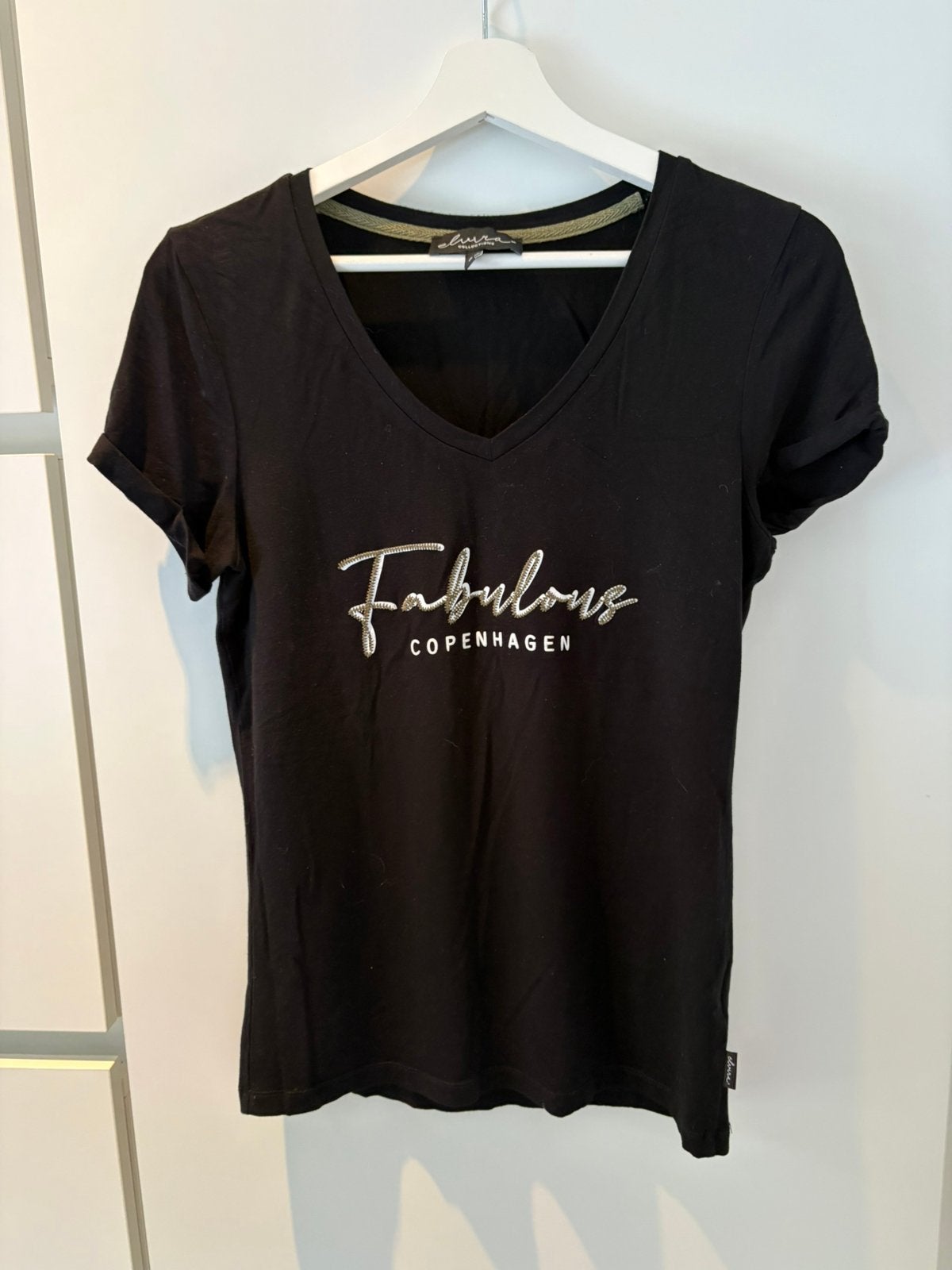 Elvira T-shirt Fabulous Copenhagen zwart – maat S, Ophalen, Zwart, Zo goed als nieuw, Korte mouw