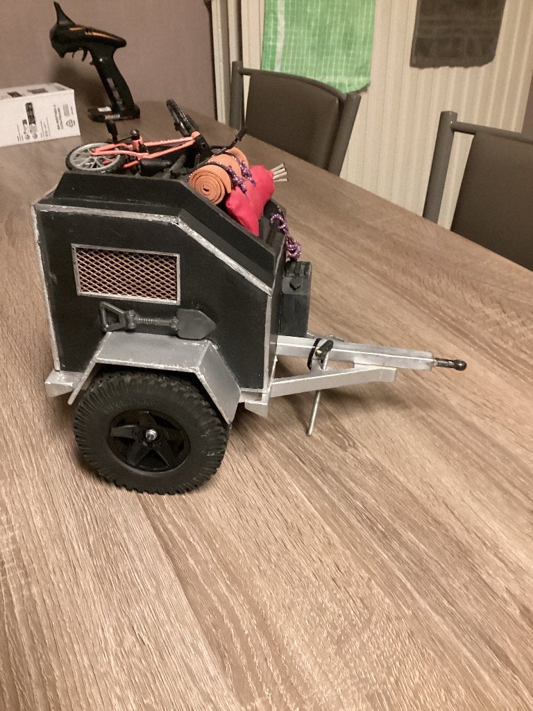 Rc scale aanhanger 1/10, Hobby en Vrije tijd, Ophalen of Verzenden, Zo goed als nieuw, Schaal 1:10, Auto offroad