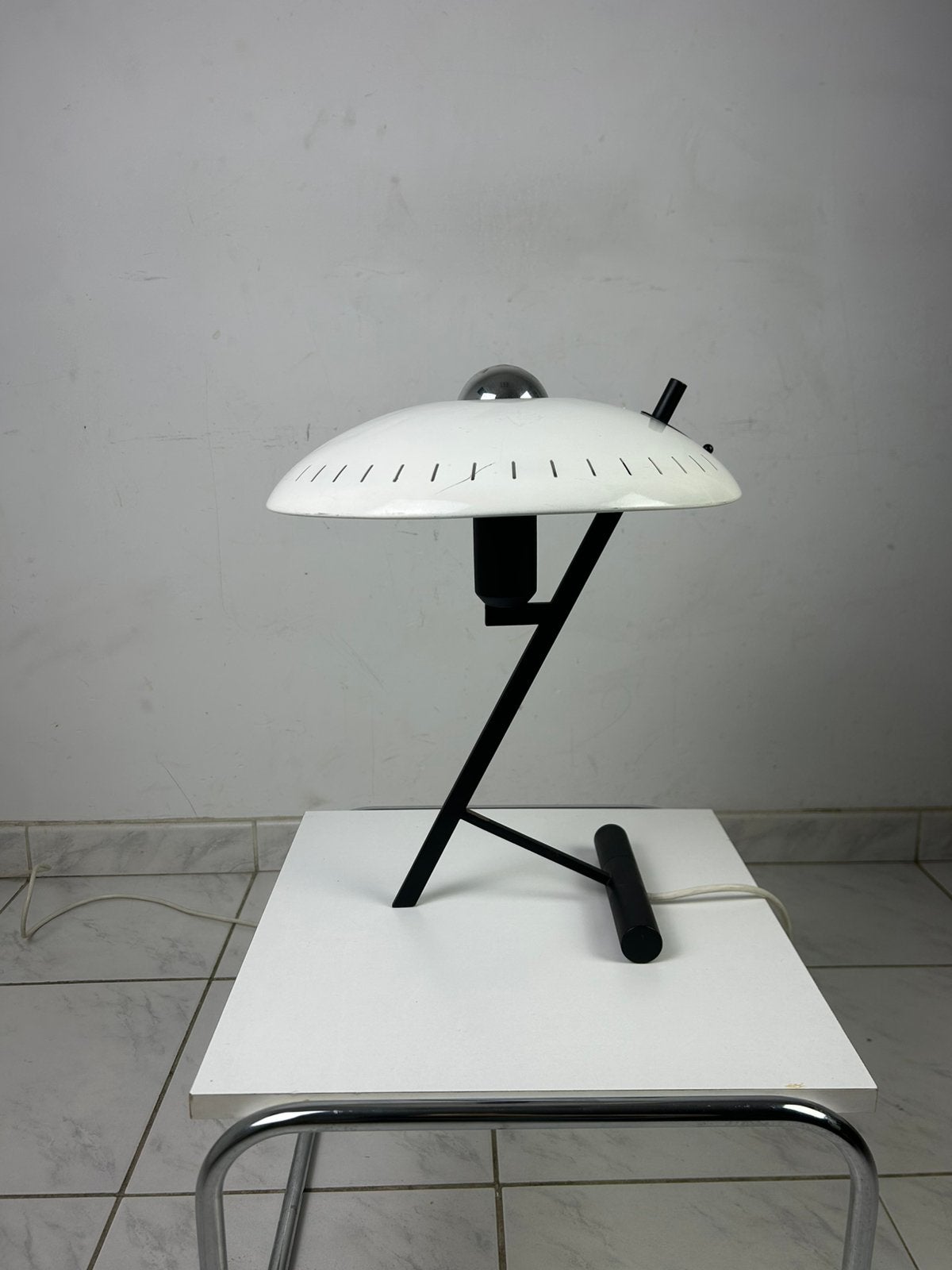Philips jaren 60 Decora bureaulamp Z lamp, Huis en Inrichting, Lampen | Tafellampen, Gebruikt, Vintage, Zwart, 40 cm