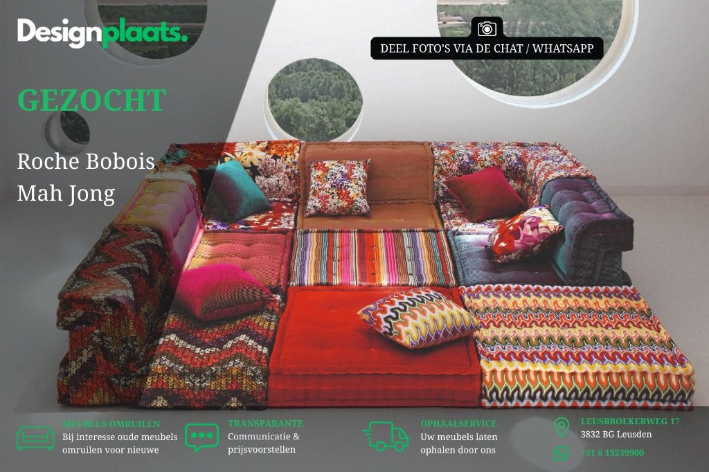 GEZOCHT: Roche Bobois Mah Jong — Direct Inkoop, Ophalen of Verzenden, Design Bankstellen Roche Bobois