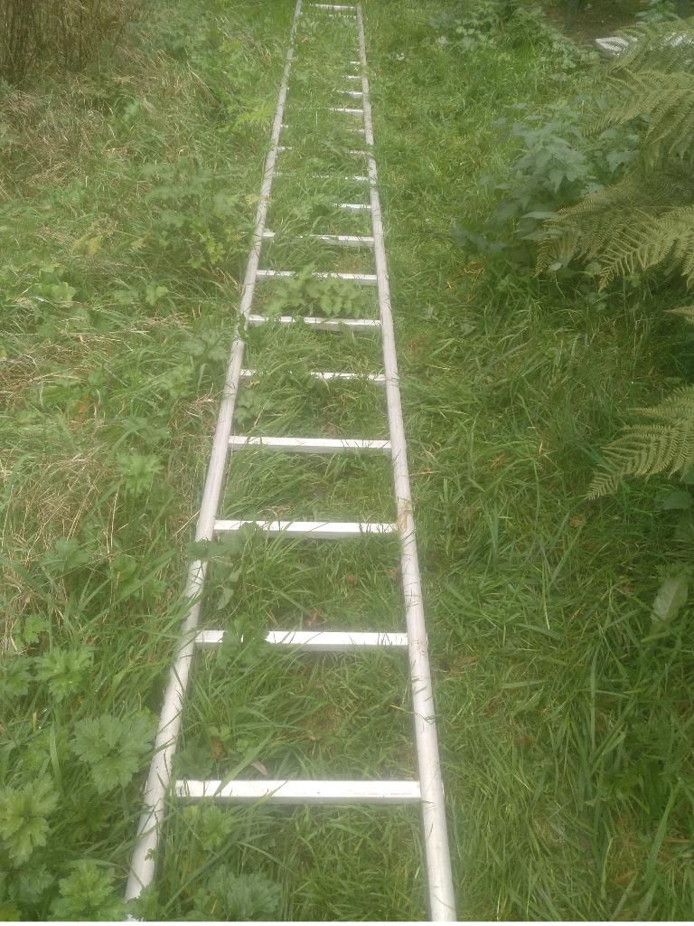 Échelle alu 5,80m (300+280)25€ p. la cagnotte +4917647864455, Enlèvement ou Envoi, Utilisé, Échelle, 4 mètres ou plus