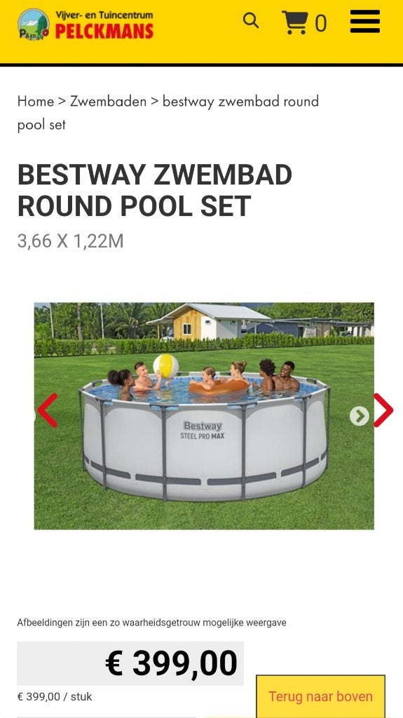 Zwembad Bestway 3,66m x 1,22m, Neuf, 200 à 400 cm, 300 cm ou plus, Rond