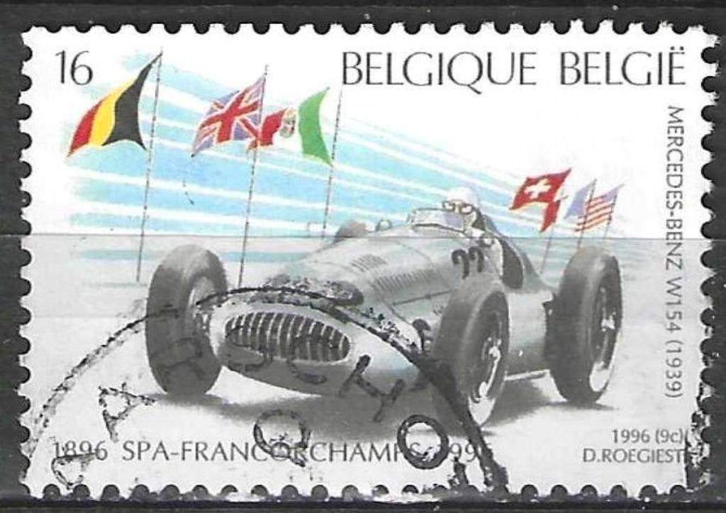Belgie 1996 - Yvert 2650 /OBP 2651 - Mercedes-Benz W154 (ST), Verzenden, Gestempeld, Gestempeld, Auto's