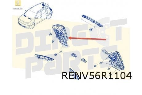 Renault R4 EV (6/25-) achterlicht Rechts Origineel! 26550318, Autos : Pièces & Accessoires, Neuf, -, Renault, -