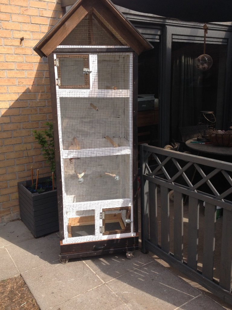 vogelkooi, Enlèvement, Neuf, Bois, Cage à oiseaux