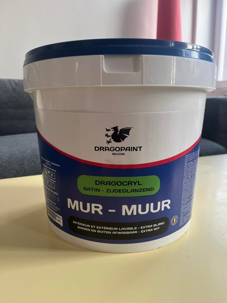 Peinture 10L RAL9010 - neuf, Bricolage & Construction, Peinture, Vernis & Laque, Comme neuf, Peinture, Blanc, Enlèvement