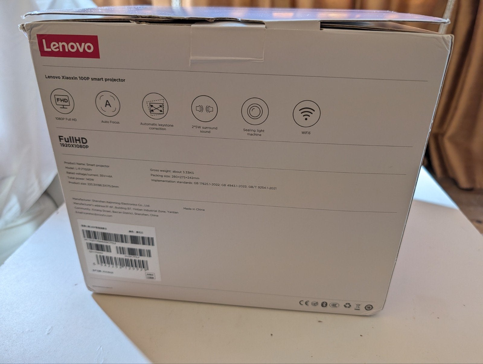 Smart Projector, Enlèvement ou Envoi, Comme neuf, LCD, Lenovo Xiaomi 100p