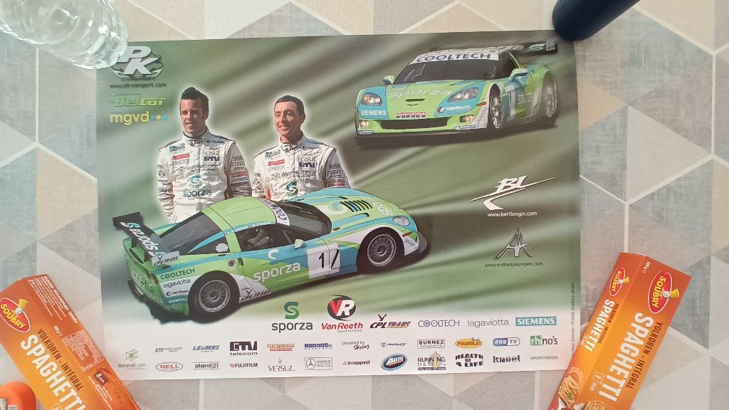 Poster 2007 24h Zolder C6 GT3, Verzamelen, Rechthoekig Liggend, Ophalen of Verzenden, Zo goed als nieuw, Sport