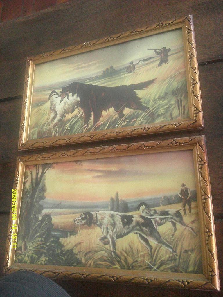 *2 belle peinture anciens (XIXe siècle) avec un beau cadre, Enlèvement ou Envoi