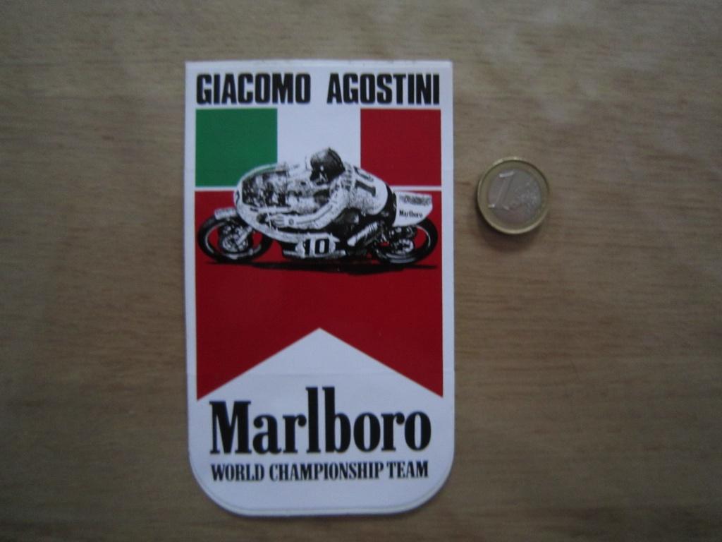 Autocollant rétro/vintage - Giacomo Agostini Marlboro, Enlèvement ou Envoi, Comme neuf, Sport