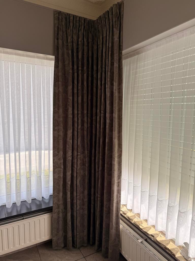 Overgordijn, Ophalen, Minder dan 50 cm, 200 cm of meer, Beige