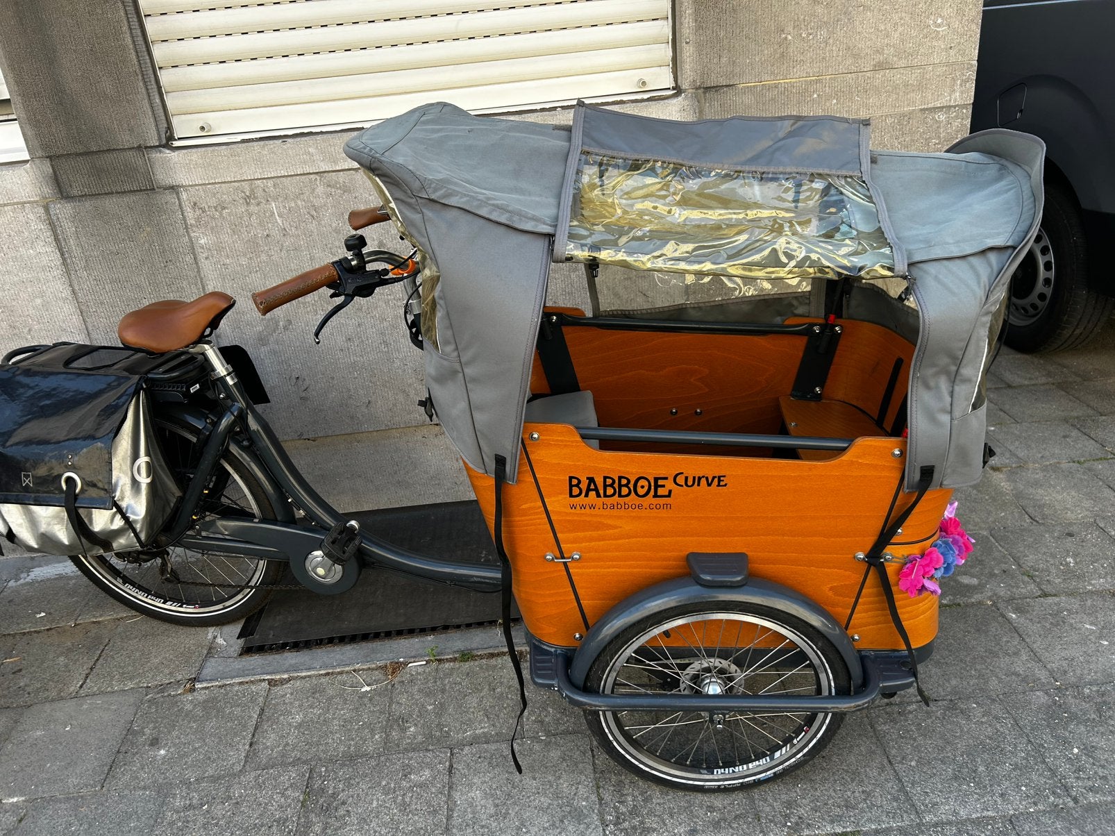 Bakfiets BABBOE Electrisch, Fietsen en Brommers, Gebruikt, 3 kinderen, Elektrisch, Ophalen