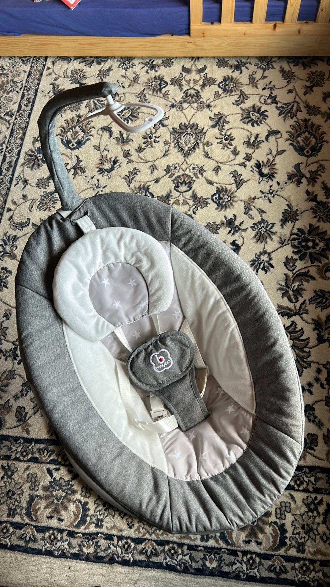 Bouncer babygo homey, Overige merken, Schommelstoel, Zo goed als nieuw, Met gordel(s) of riempje(s)