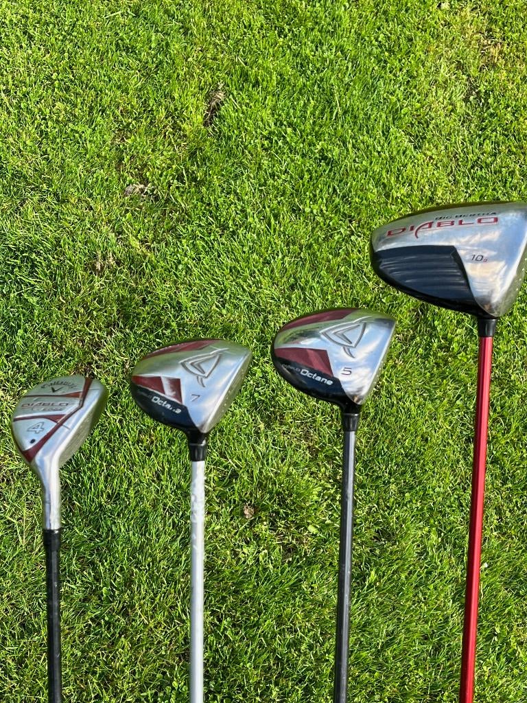 Callaway Diablo golfdriver voor heren + 3 fairwaywoods, Sport en Fitness, Golf, Ophalen, Gebruikt, Club, Callaway