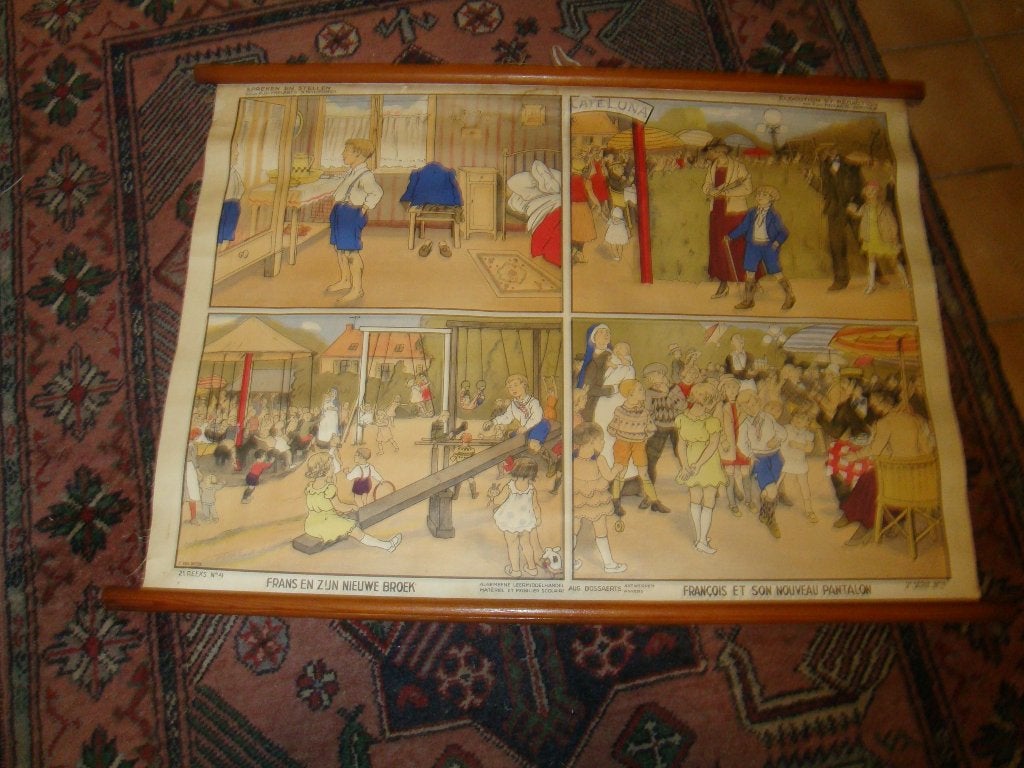 Affiche scolaire (tableau mural) des années 1920/1930 ;, Enlèvement, Autres thèmes