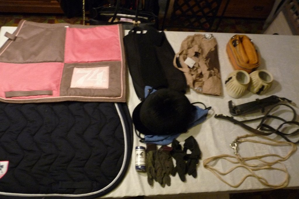 tapis selle, bombe, mini chaps, cloche, gants..., Mini, Enlèvement ou Envoi, Bleu, BR