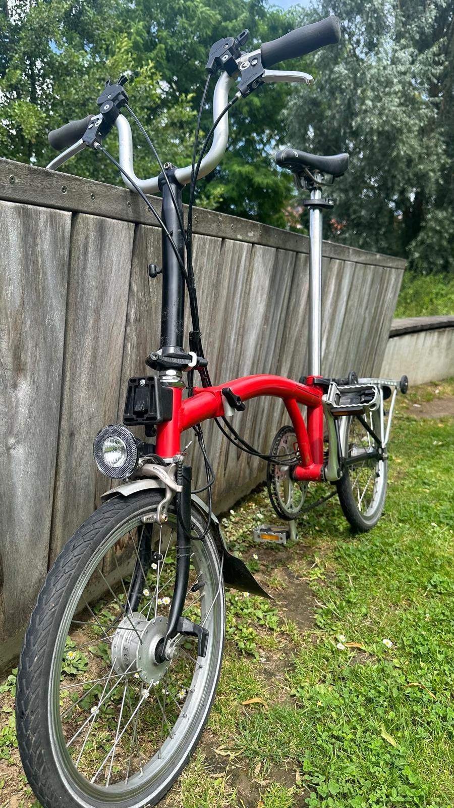Brompton rode M6R bagagedrager dynamo met 6 versnellingen, Ophalen, Brompton, Velgrem, 14 tot 16 inch