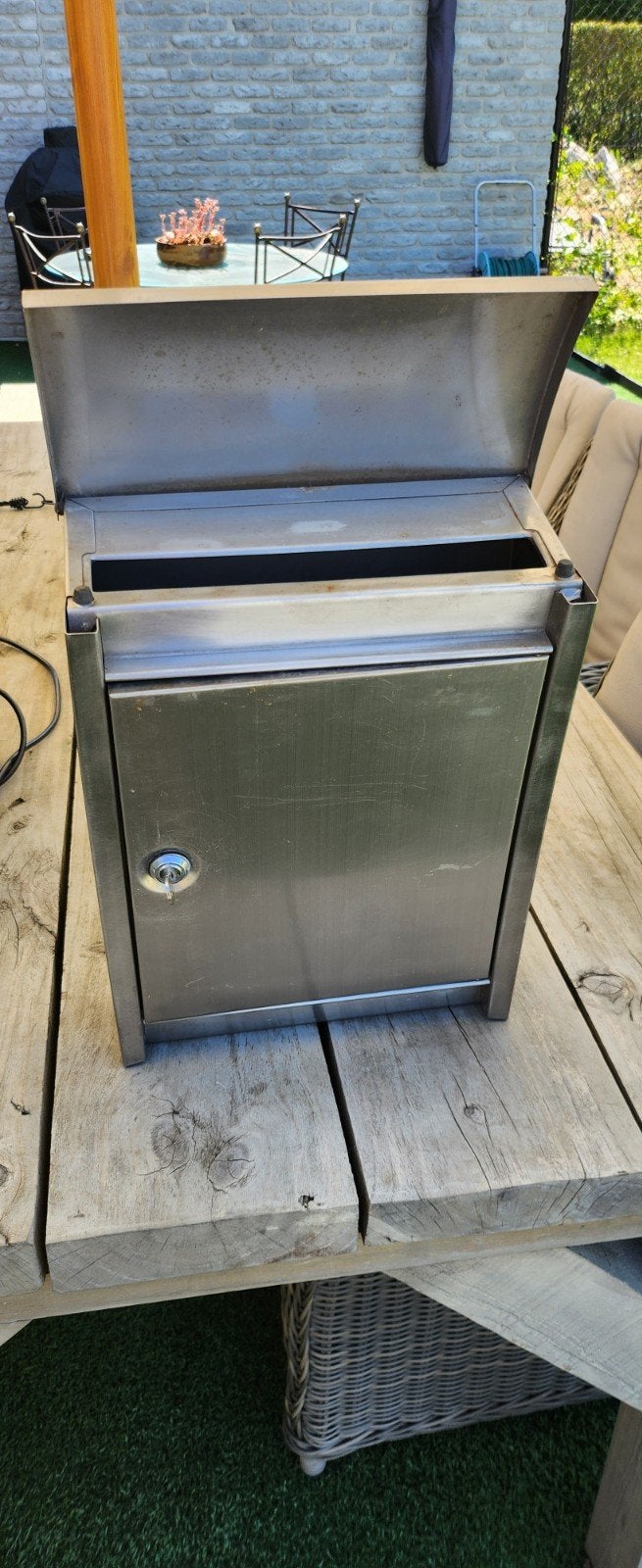 Brievenbus INOX, Tuin en Terras, Brievenbussen, Ophalen, Inox