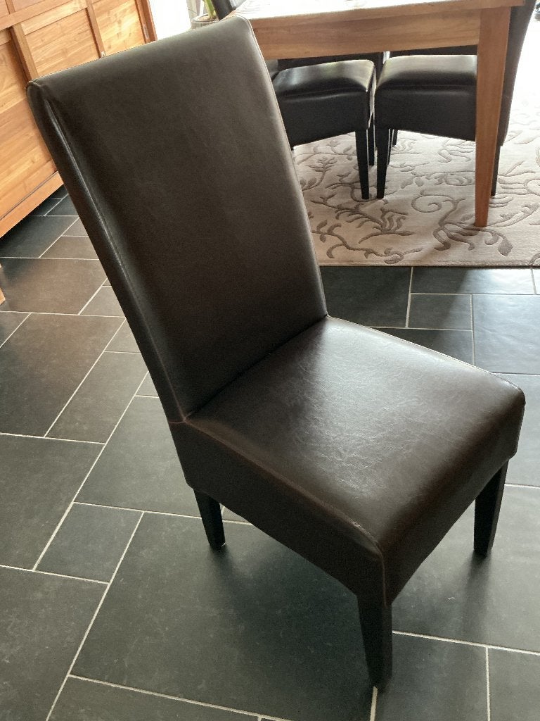 10 eetkamerstoelen, Brun, Enlèvement, Cinq, Six Chaises ou plus, Cuir