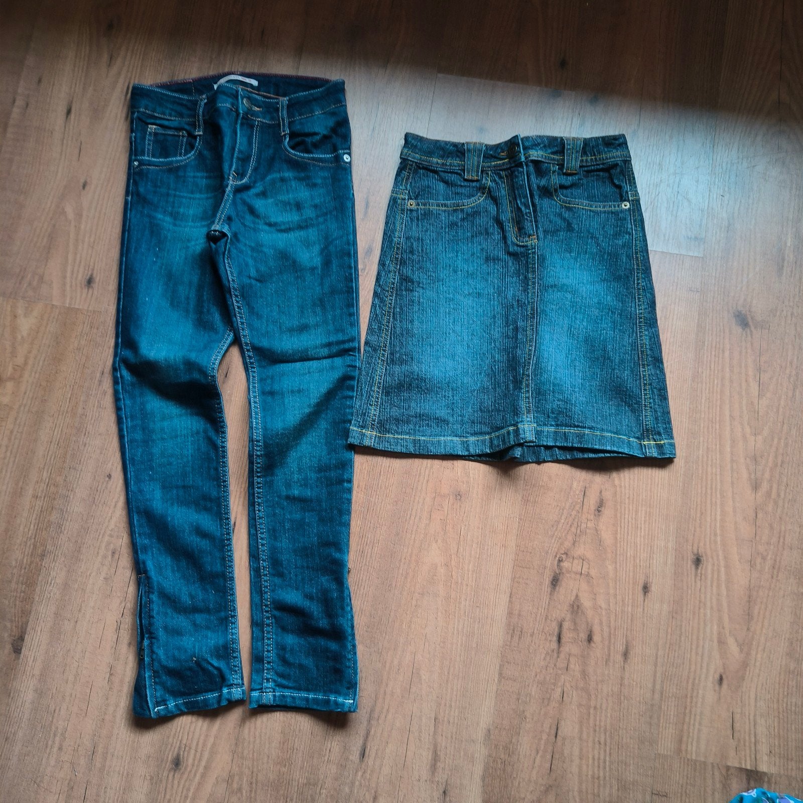 Levi's jeans + S'Oliver jeans rok 140, Ophalen of Verzenden, Zo goed als nieuw, Meisje