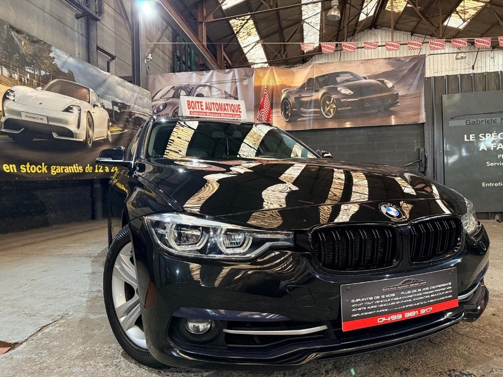 BMW 318i Break Sport GPS LED PDC, Auto's, BMW, Dealer onderhouden, Euro 6, Zwart, Leder