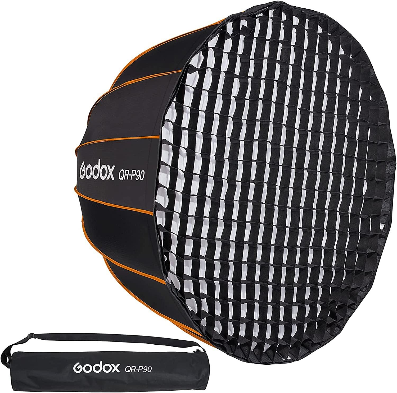 Godox QR-P90 + grille nid d’abeille en parfait état!, Grille incluse, Comme neuf, Enlèvement, Studio photo complet