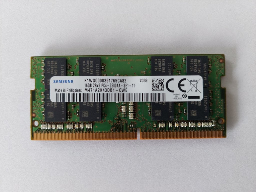 Mémoire RAM SAMSUNG 16 Go SODIMM DDR-4 3200 Mhz, DDR4, Ophalen of Verzenden, Zo goed als nieuw, Laptop