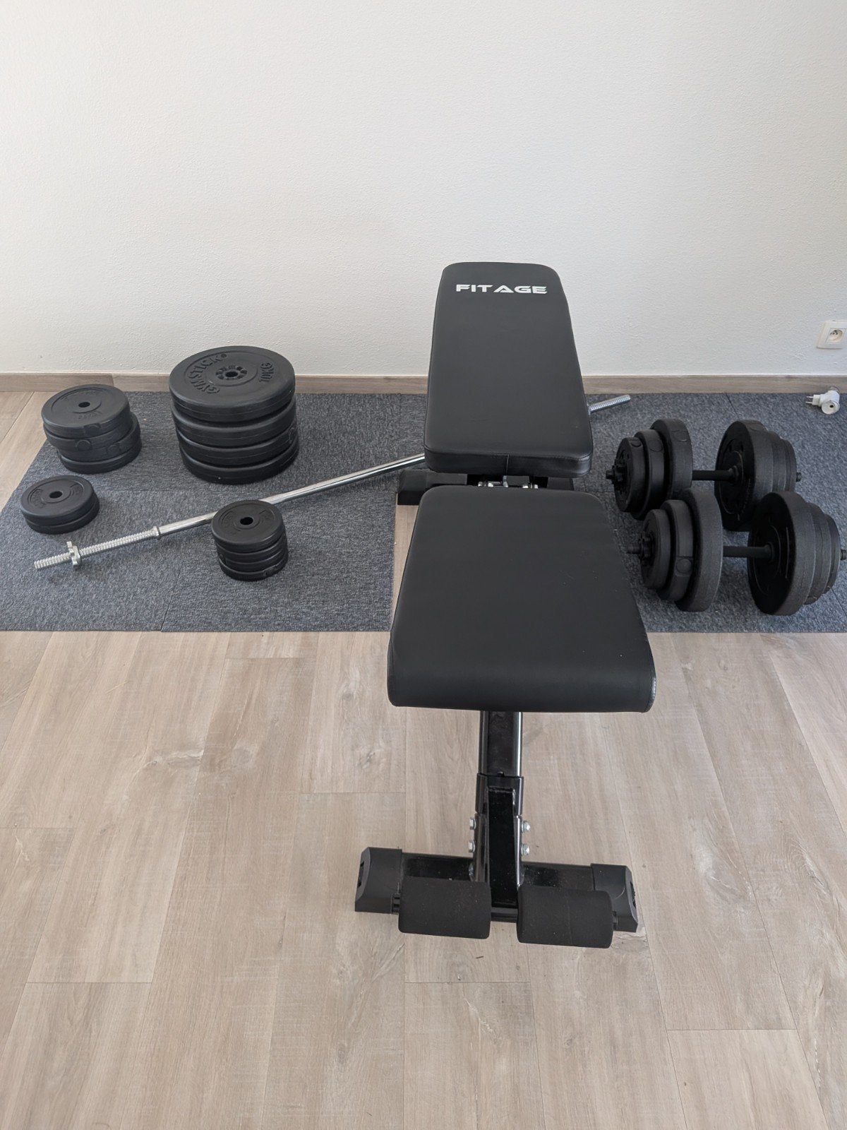 Halterbank, gewichten, halters , bar, Sport en Fitness, Ophalen